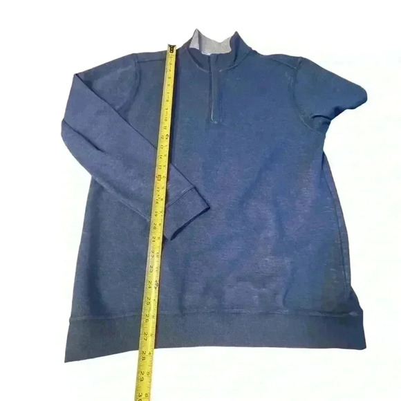 Walter Hagen 11 Majors Mens M 1/4 Zip Blue Golf Shirt Stand Neck Fleece Inside - Picture 5 of 7
